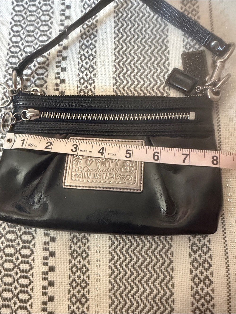 Coach poppy black patent leather wallet - Picture 5 of 6
